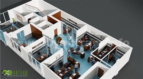 3d Office Floor Plan Design Other By Yantramstudio Foundmyself