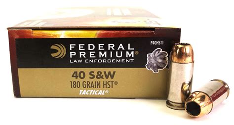 Federal Premium 40 Sandw 180 Grain Hst Jacketed Hollow Point Ammunition