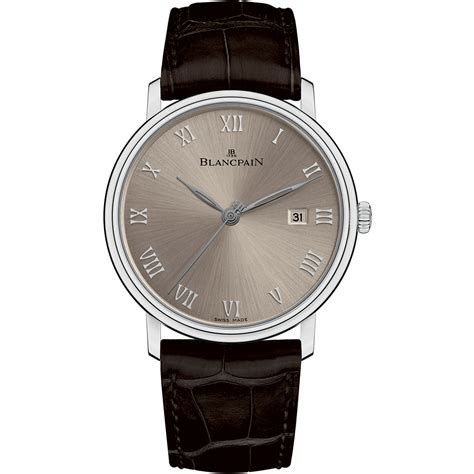 For a chronograph, you can't get any classier than this piece right here. 6651-1504-55 : Blancpain Villeret Ultraplate Automatique 40mm White Gold / Grey » WatchBase.com