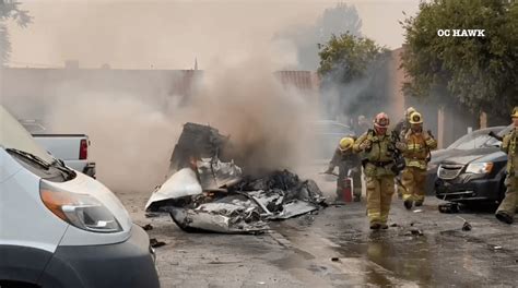 At Least 2 Dead After Plane Crashes Into Parking Lot Near Van Nuys
