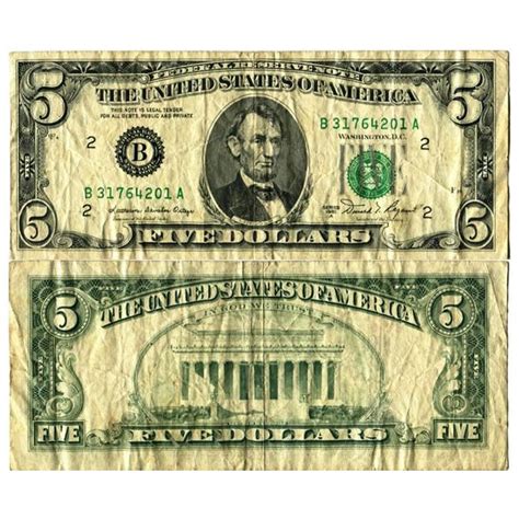 A Billete Estados Unidos de América Dollars Lincoln B New York p b BC Mynumi