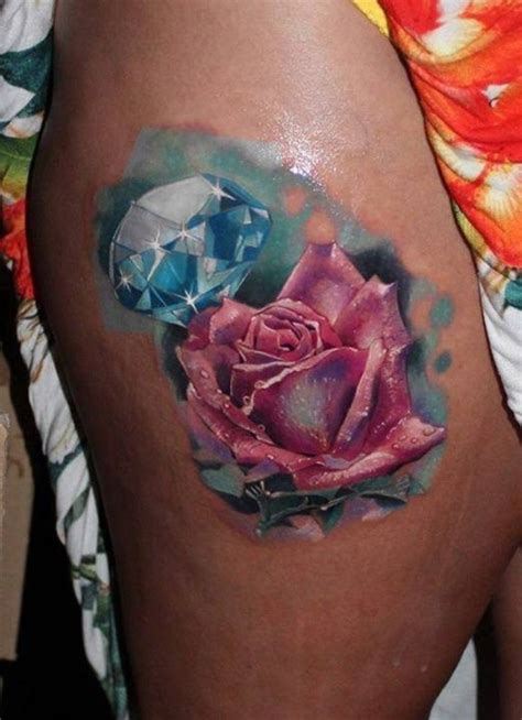 20 Diamond Tattoos Tattoos Floral Back Tattoos Rose Tattoos