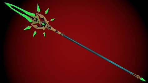 Primordial Jade Winged Spear Genshin Impact 3d Model 3d Printable
