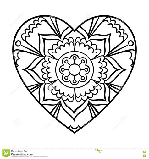 Pin By Khadija Soufri On Shema Pour Decor Mandala Coloring Heart