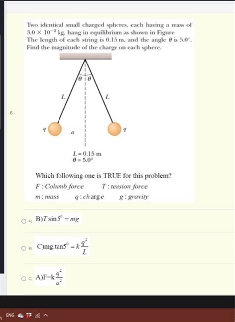 Solved Two Identical Small Charged Spheres Cach Having A Chegg