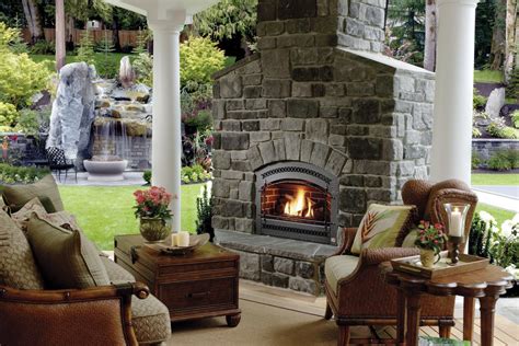 Cobblestone Eldorado Stone Outdoor Fireplace Designs Patio