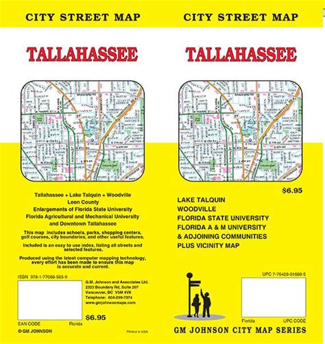 Tallahassee Florida Street Map Gm Johnson Maps