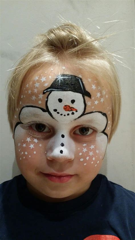 Snowman Face Paint By Uk Christmas Face Painting Face