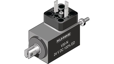 V30 N 24vdc 100ed Kuhnke Solenoid Actuator 24vdc 92w 6mm 37n