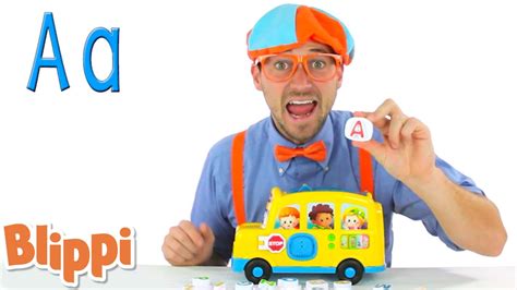 Learn Parts Of The Alphabet With Blippi Play With Toy School Bus