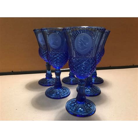 Avon Fostoria Cobalt Blue Goblets Set Of 6 Chairish