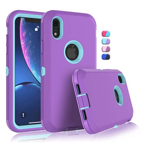 Iphone Xr Cases Sturdy Phone Case For Iphone Xr 61 Tekcoo Full Body Shockproof Protection