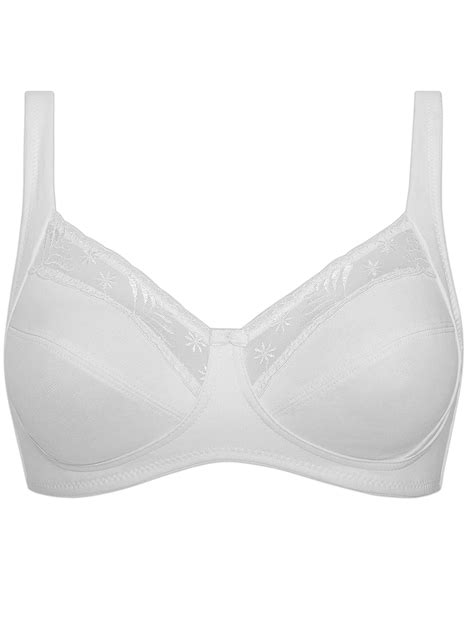 Naturana Irregular Naturana White Soft Cup Non Wired Full Cup Bra