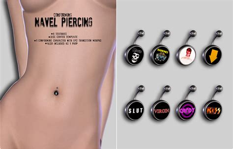 navel piercing for v4 by inception8 resource on deviantart