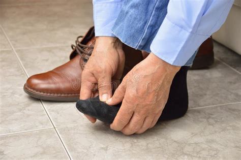Senior Man With Pain In Foot Stock Image Image Of People Exhaustion