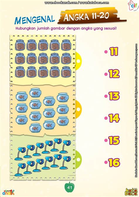 Mengenal Angka Dengan Menghubungkan Jumlah Gambar Dengan Angka Yang Sesuai Lembar Kerja