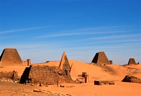 Meroe Pyramids Tomb N17 Nubian Tombs In The Sahara Desert Unesco World
