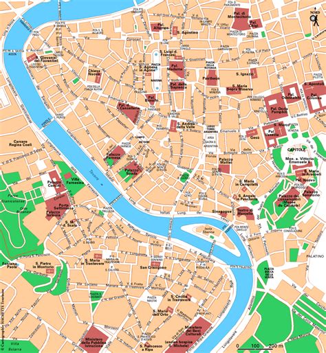 Carte Rome Plan Rome