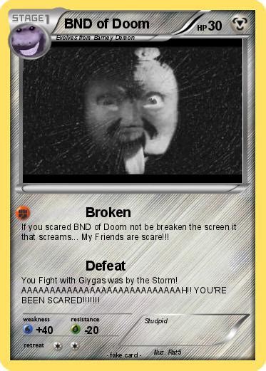 Pokémon Bnd Of Doom Broken My Pokemon Card