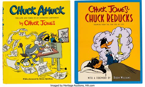 Chuck Jones Signed Chuck Amuck And Chuck Reducks First Edition Book