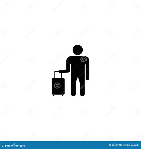 Passenger Icon Stock Vector Illustration Of Male Airplane 251912894