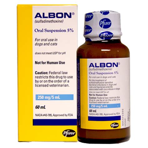 Any advice would be appreciated, janice. Albon Oral Suspension 5% 250mg/5ml 60ml