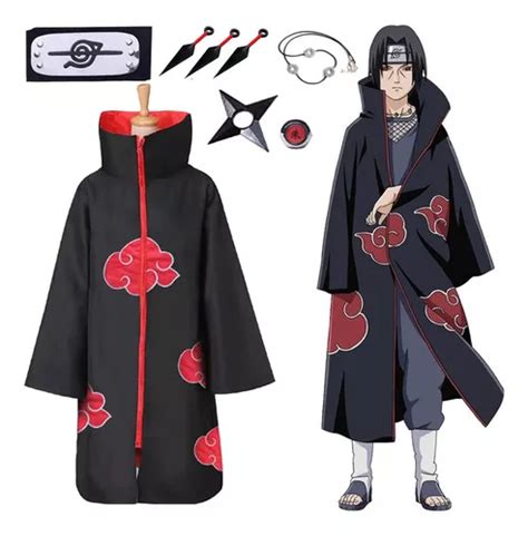 Ropa Cosplay Disfraz De Naruto Akatsuki Ninja Abrigo Capa Envío Gratis