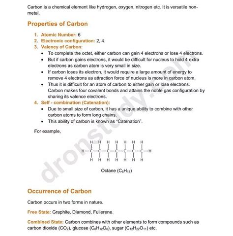 Chapter Notes Carbon And Its Compounds Class 10 Science Notes