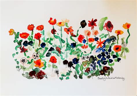 Campos De Flores Peinture Par Beatriz Astudillo Artmajeur