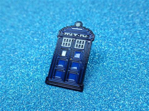 Dr Who Police Box Tardis Soft Enamel Pin Badge Etsy Enamel Pins