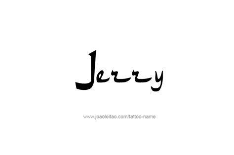 Jerry Name Tattoo Designs