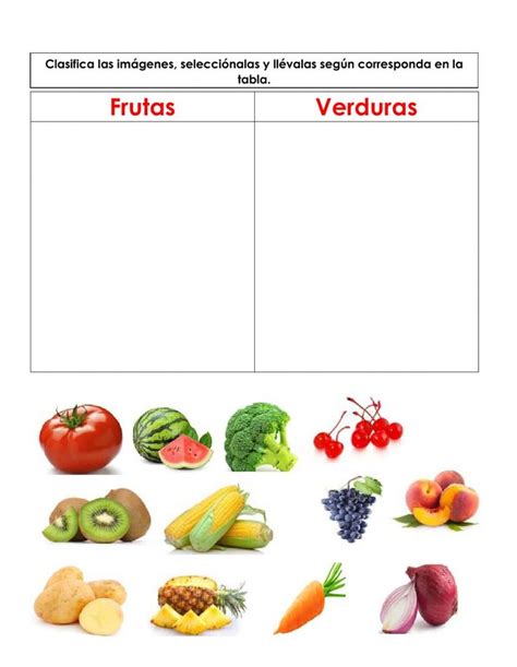 Frutas Y Verduras Exercise For Transici N Paula Quick Spanish