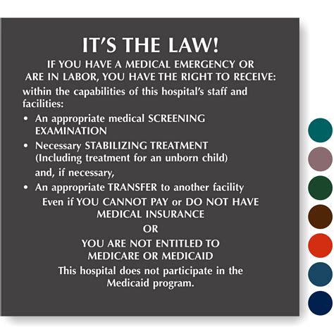 Medical Emergency Rights Signs