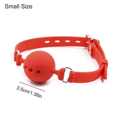3 sizes soft safety silicone open mouth gag ball bdsm bondage slave ball gag erotic sex toys for
