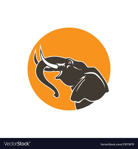 Elephant Logo Sign Emblem 03 Royalty Free Vector Image