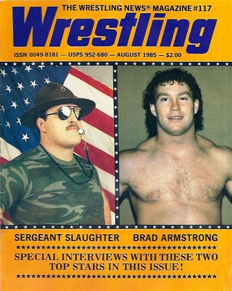 August 1985 Wrestling News Wrestling Sgt Slaughter