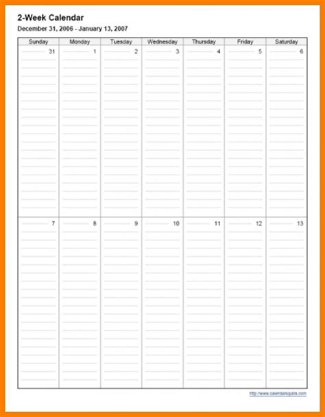 Print 2 Week Calendar Month Calendar Printable