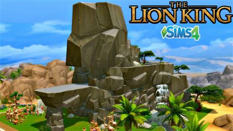 Sims 4 Lion King Pride Rock Speed Build Collab W Sunraysims 🦁👑