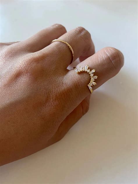 Thin Gold Rings Gold Rings Simple Diamond Stacking Rings Gold Ring