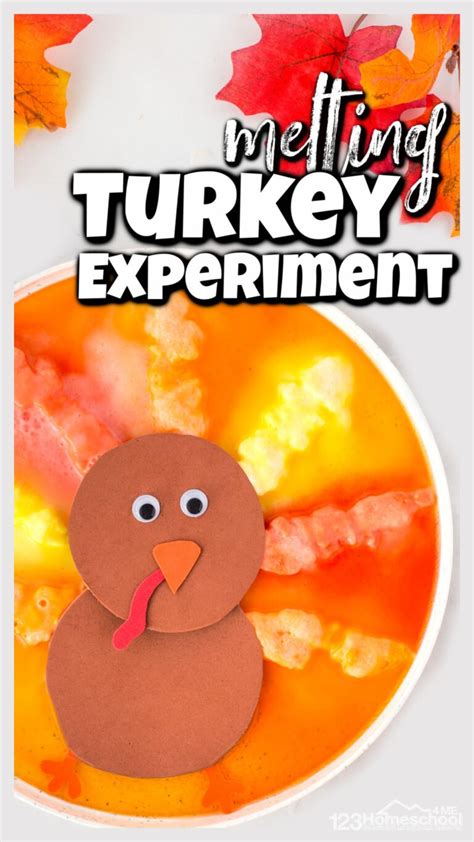 🦃 Simple Melting Turkey Thanskgiving Science Experiment For November