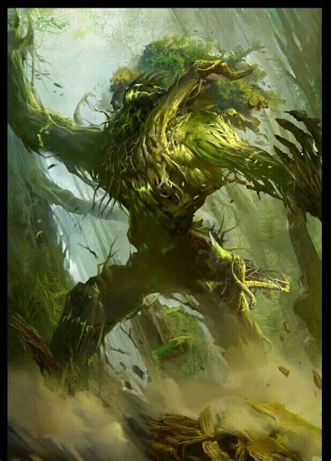 Forest Elemental Creature Concept Art Fantasy Monster Creatures