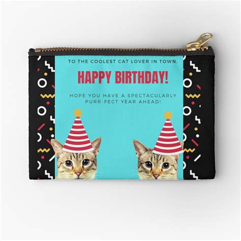 Happy Birthday Greetings Card Coolest Cat Lover Cat Owner Birthday