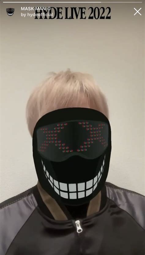 al on twitter rt sukinayuta yuta has the mask man hyde live 2022 filter saved on his