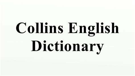Collins English Dictionary Youtube