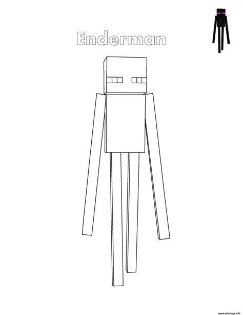A Free Printable Minecraft Enderman Coloring Page Found At Hot Sex Picture