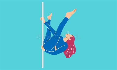 woman pole dancer dancing poses on pole stock vector illustration of leotard fashion 237818498
