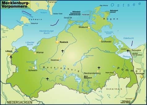 Map Of Mecklenburg Vorpommern As An Overview Map In Stock Photo