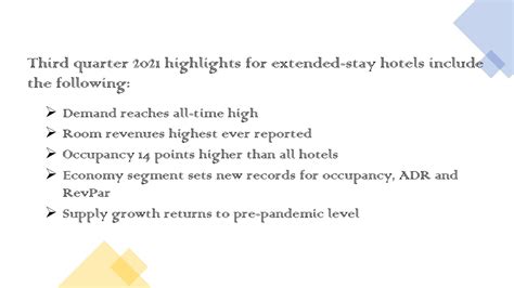 Report Us Extended Stay Hotels Saw All Time Highs In Q3