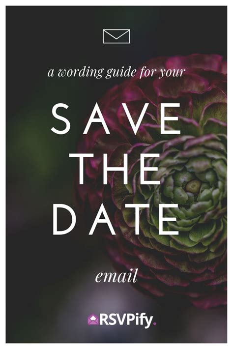 Wedding Save The Date Email Wording Rsvpify Wedding Saving Save