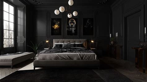 Black Bedroom On Behance Black Bedroom Design Huge Bedrooms Luxury